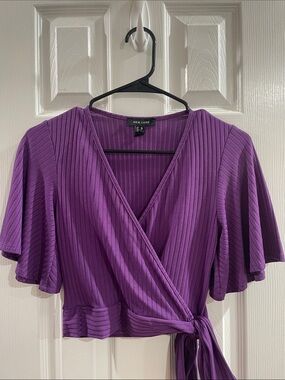New Look Cropped Wrap Top